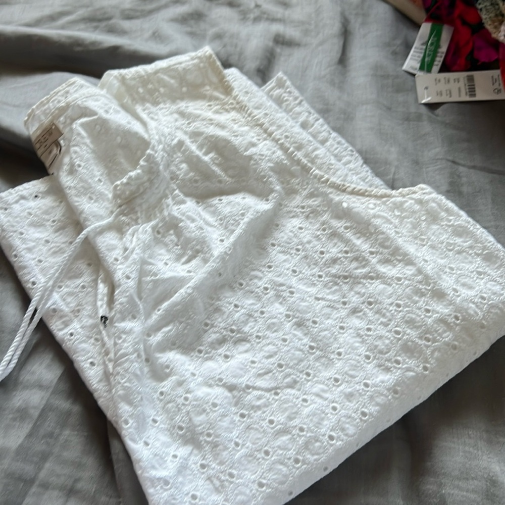 Jcrew factory eyelet top